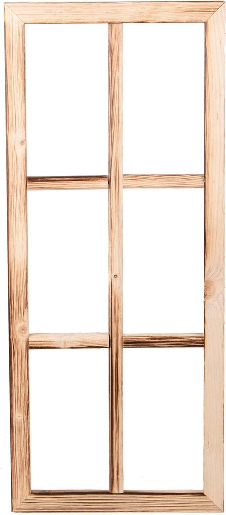 UNUS Deko Fenster aus Holz, Fensterrahmen im Vintage Design 76 x 32 x 2 cm