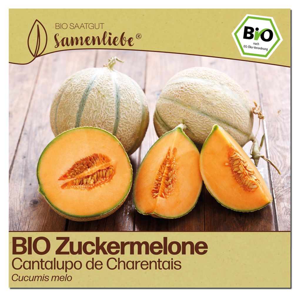 Samenliebe  Melone Samen | Cantaloupe - orange & sehr süß & Produktbild 
