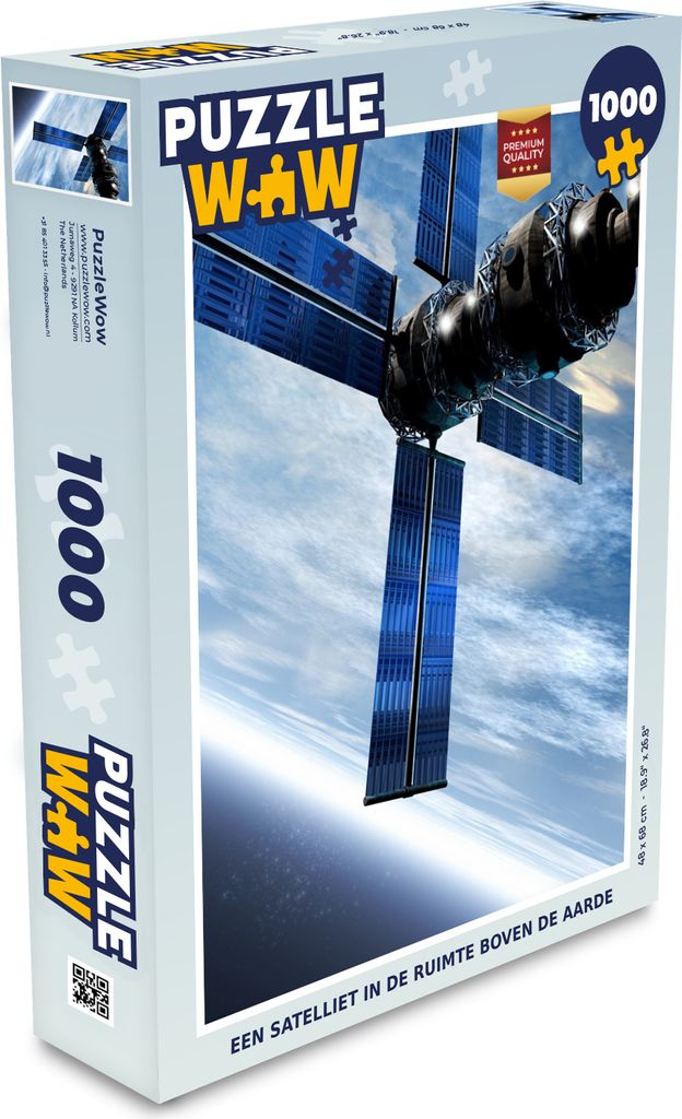 MuchoWow Puzzle 1000 Teile Erde - Weltraum - Satellit - Spielzeug - Alt und Jung - Spiele - Puzzeln