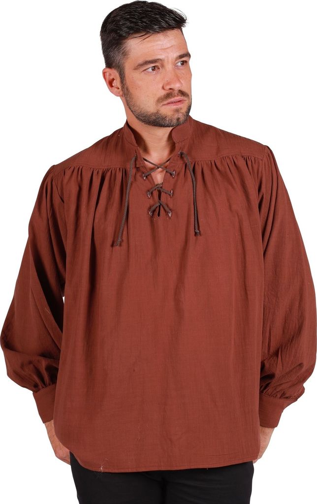 T3163-1300-XL braun Herren Piraten-Mittelalter Shirt Gr.XL=56