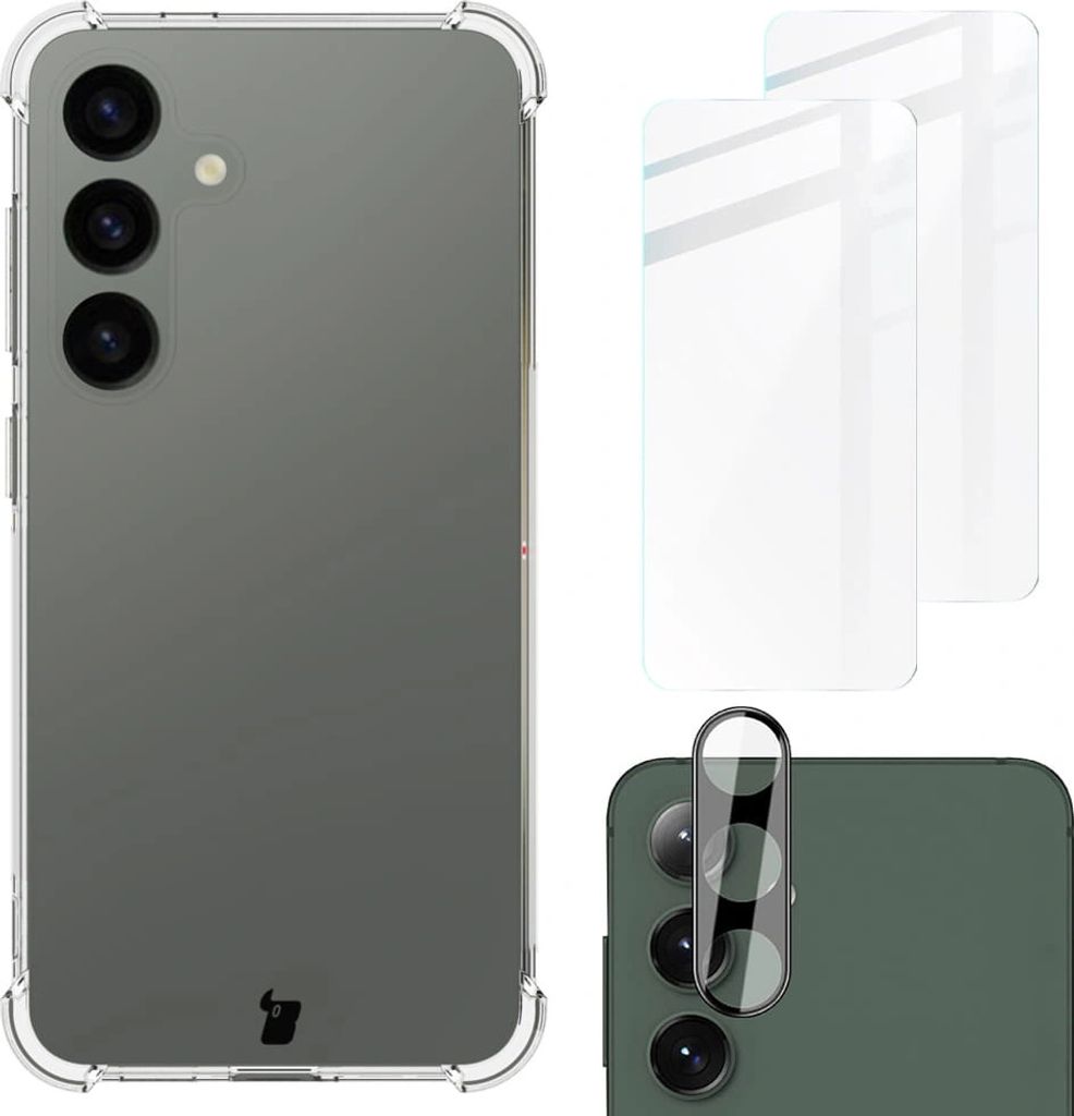 Bizon Case Clear Pack Hülle + 2x Displayschutzglas + Produktbild 