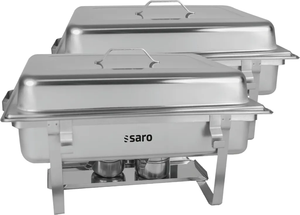 Gardez vos Plats au Chaud : Lot 2 Chafing Dish Saro Elena Professionnels