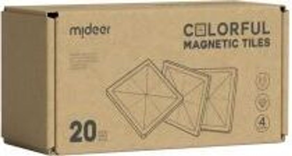 Mideer Chladné farby magnetické dieliky 20 ks Obrázok produktu 