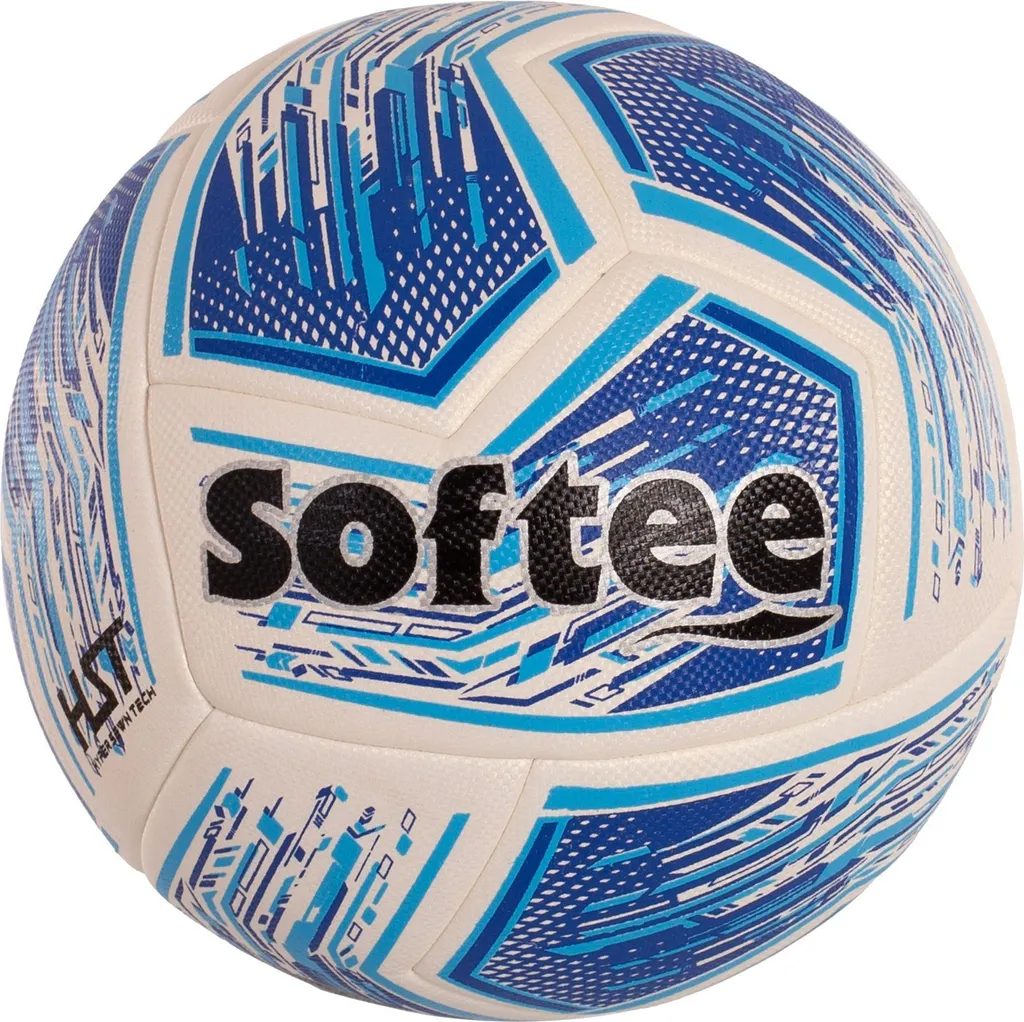 Ballon de foot de compétition Softee Koncept Taille 5 Blanc et Bleu