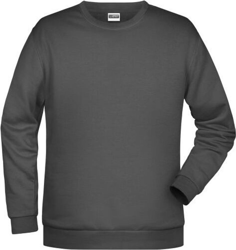 Klassisches Rundhals Sweatshirt für Herren graphite, Gr. 4XL