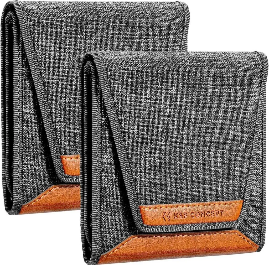 Etui pour filtre d'appareil photo 67-82 mm - Lot de 2 housses souples