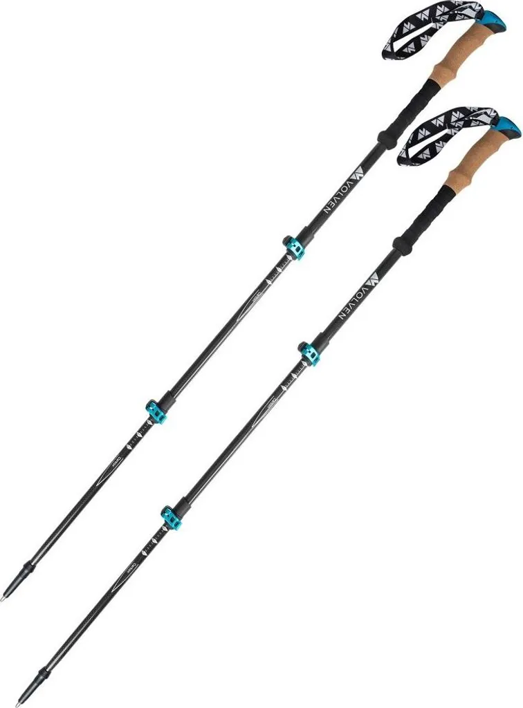 Bâtons de randonnée Volven Adventure Carbon bleu pour trekking