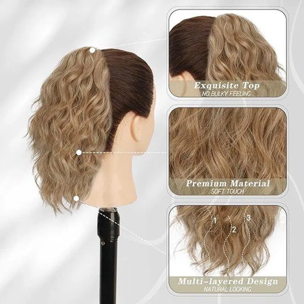 Extension de cheveux bicolore pour soirée et mariage avec clip 30 cm