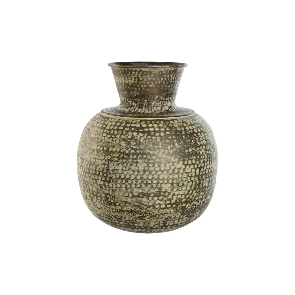Vase Incassable Design Vert Aluminium 45 cm - Déco Durable pour Intérieur
