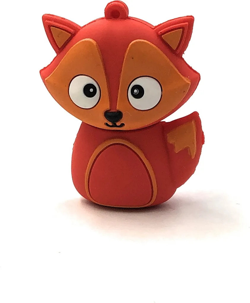 Clé USB 128 Go Fantaisie en Forme de Renard Mignon Clé de Stockage 3.0