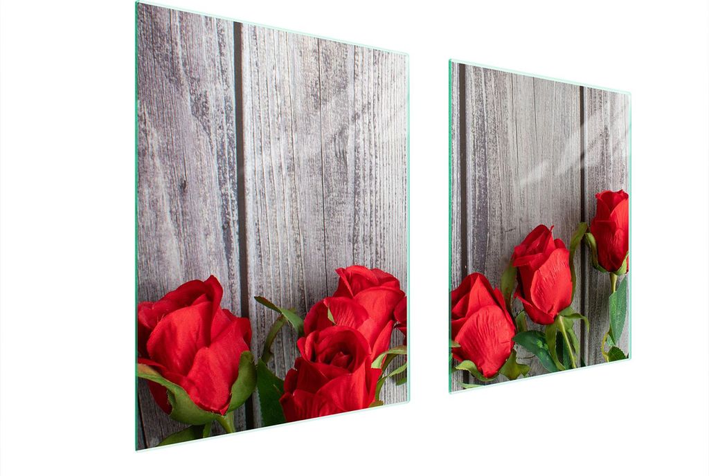 Glasschutzplatte Für Herd 85X52 Rosen