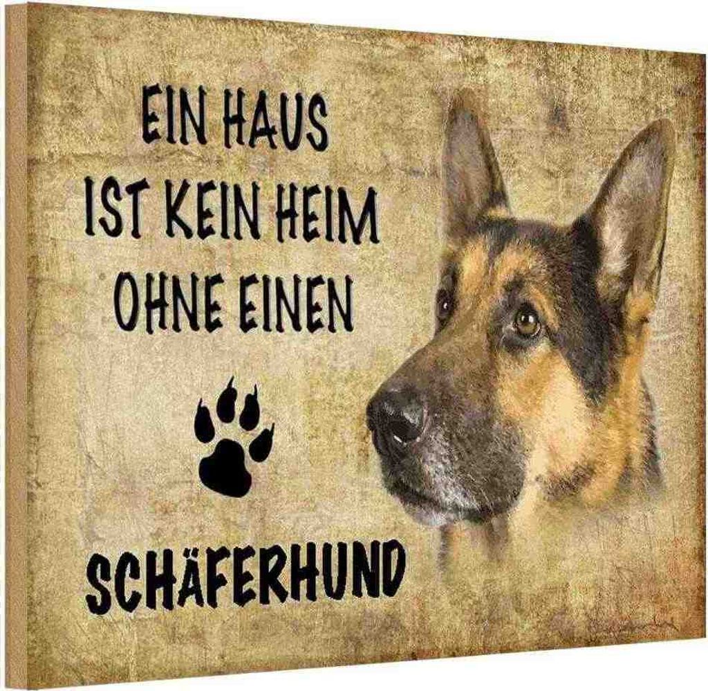 vianmo Holzschild 20x30 cm Schäferhund Hund ohne kein Heim Tier Haustier