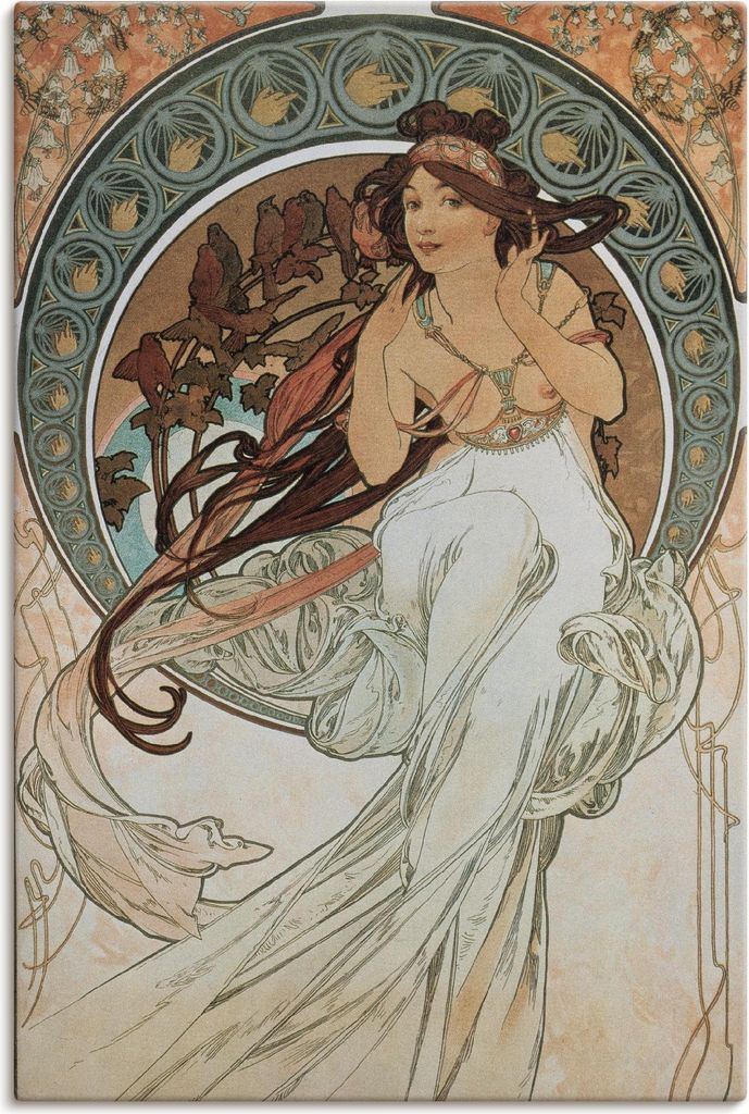 ARTland Leinwandbild Vier Künste: Die Musik. 1898 Größe: 40x60 cm