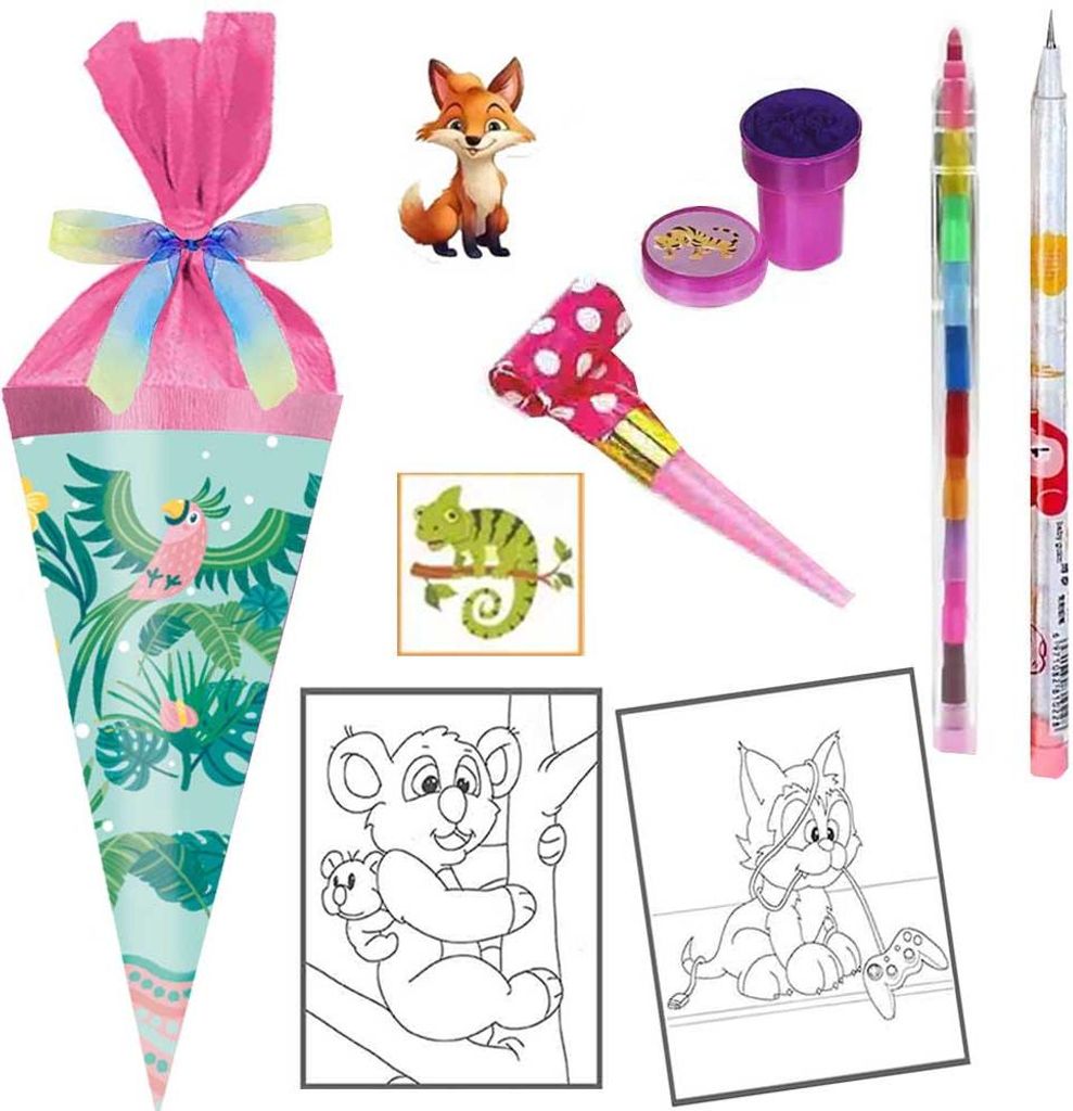 Herlitz Schultüte Mini Sweet Jungle 15 cm gefüllt