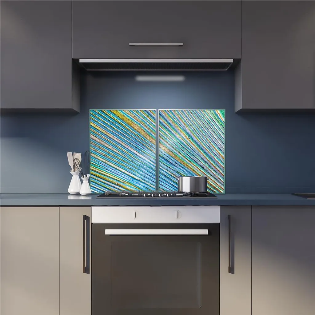 Set 2 Copri Piano Cottura 40x52 cm Astratto | Paraspruzzi Lavabile - 6