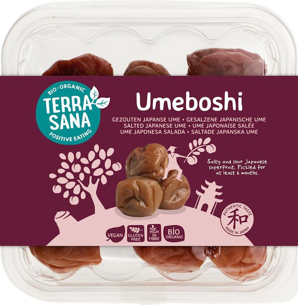 UMEBOSHI (GESÄUERTE JAPANISCHE APRIKOSEN) OHNE KERN 150 g – TERRASANA