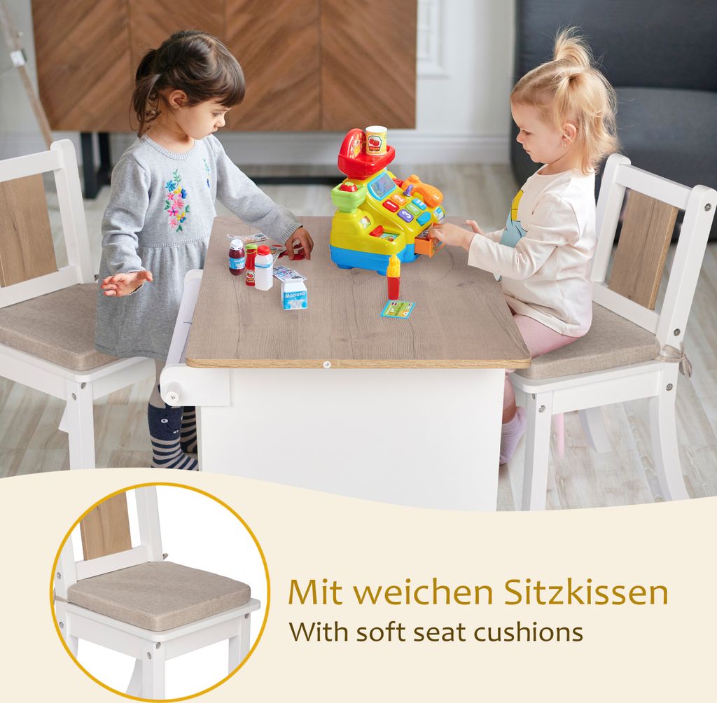 HTI-Living Kindersitzgruppe Kinder Sitzgruppe, Holz My Little Pony Set 3 Tlg 1 Tisch 2 Stuehle Stuhlgruppe Tischgruppe Kindermoebel S0a6s0ph