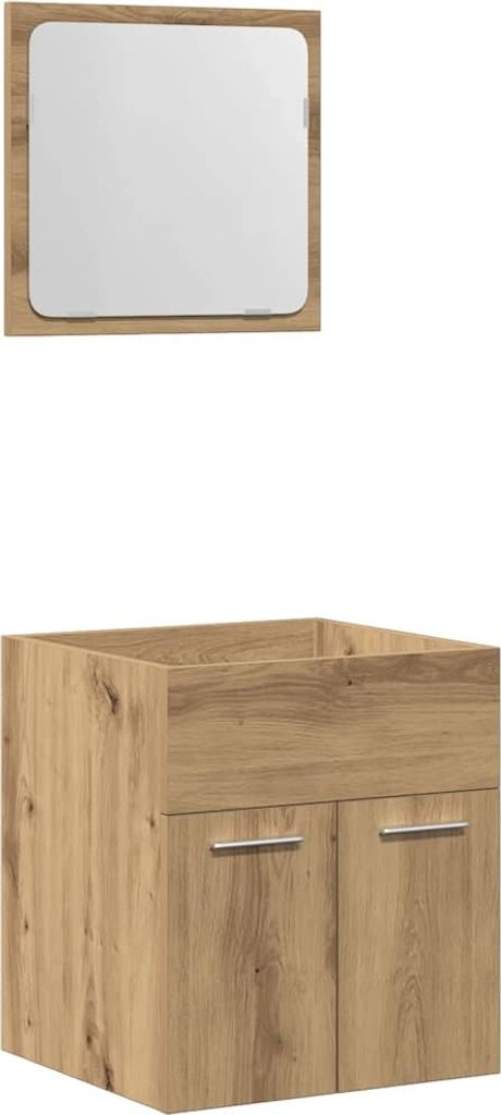 2-tlg. Badmöbel-Set Artisan-Eiche Holzwerkstoff