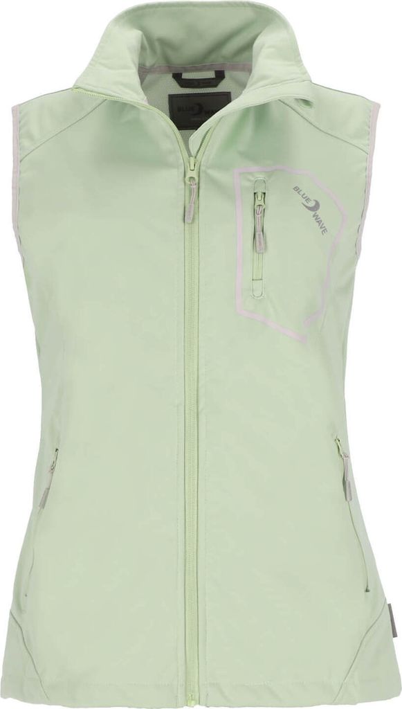 Blue Wave Damen Softshellweste Kira mit Stehkragen - Leichte Weste Softshell Outdoor winddicht und atmungsaktiv in Mint Größe 36