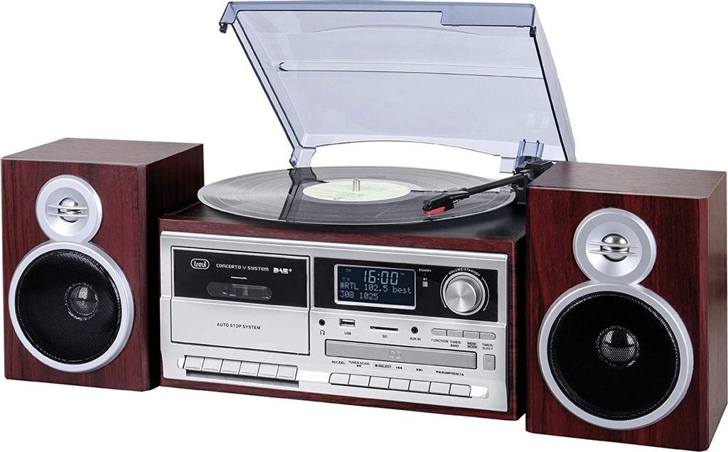 Trevi TT 1072DAB Retro-Stereoanlage mit DAB+ schwaz Productafbeelding 