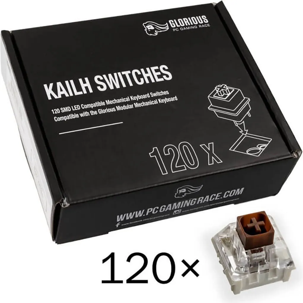 Switch Clavier Transparent Glorious KAI-BROWN avec Retour Tactile Doux
