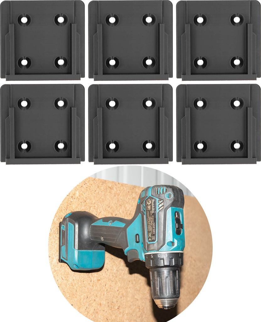 6x Halter für Makita Gerätehalter Maschinenhalter Produktbild 