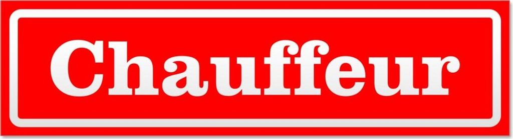 Chauffeur invertiert Magnetschild Schild magnetisch