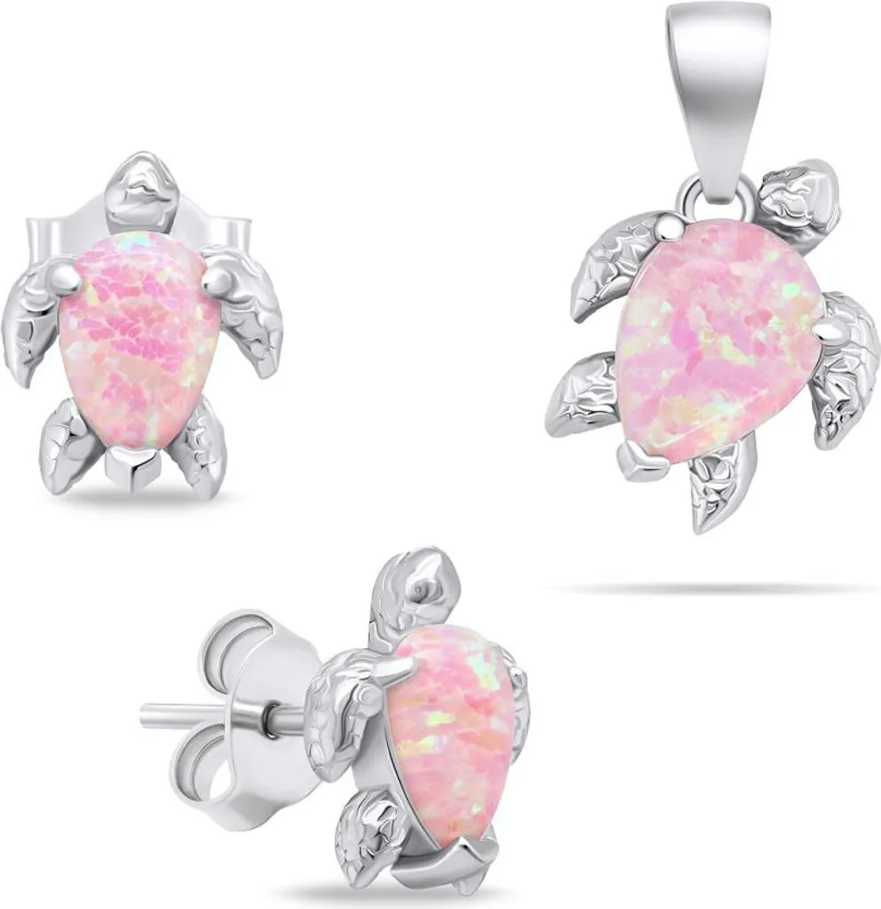 Set Regalo Tartaruga Argento e Opale SET235WP | Idea Regalo Donna