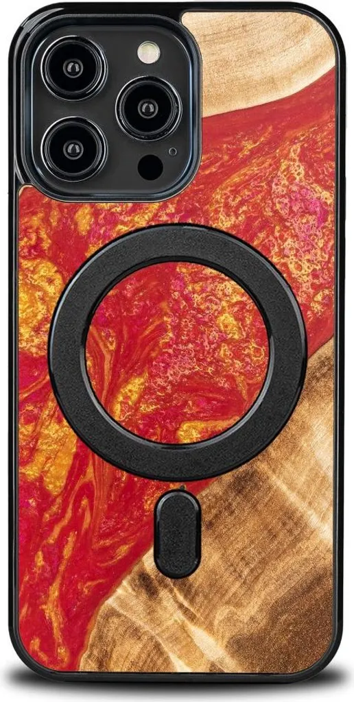 custodia per iPhone 14 Pro Max IBIZU DropGuard Ultra con MagSafe, Boho, linee geometriche