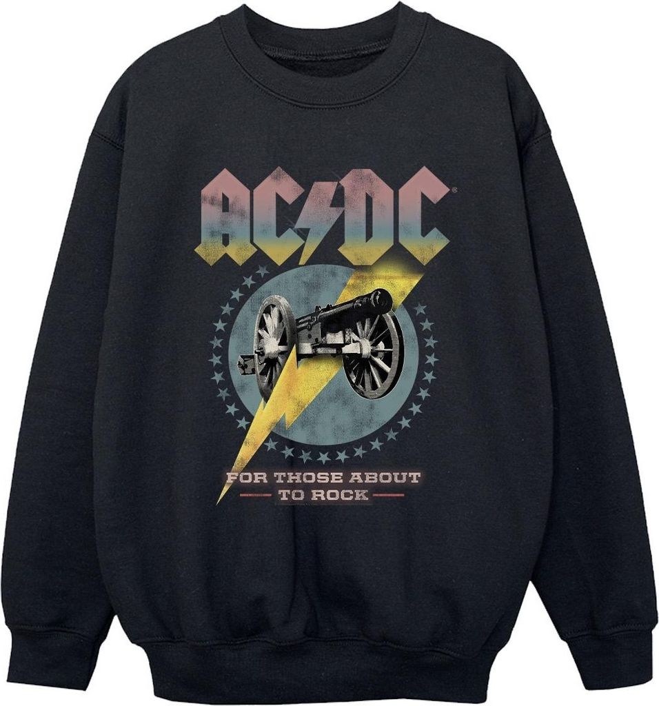 ACDC - "For Those About To Rock" Sweatshirt für Jungen BI3431 (152-158) (Schwarz)