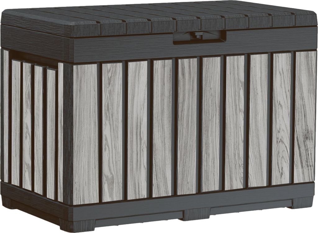 Keter Gartenbox Kentwood 190 Liter - Holzoptik Stormgrey - Produktbild 