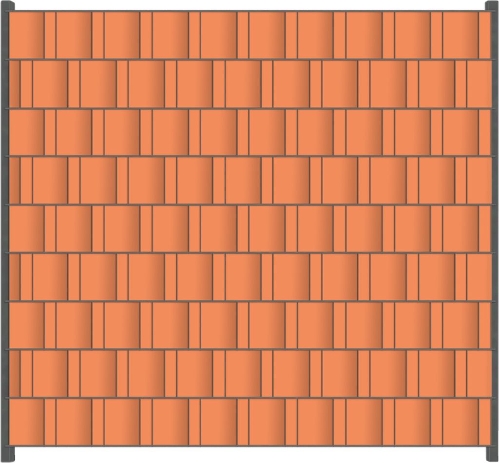 Wallario Zaunsichtschutz mit Motiv Pastellorange für Ein- und Doppelstabmatten Zäune in der Größe 200 x 180 cm