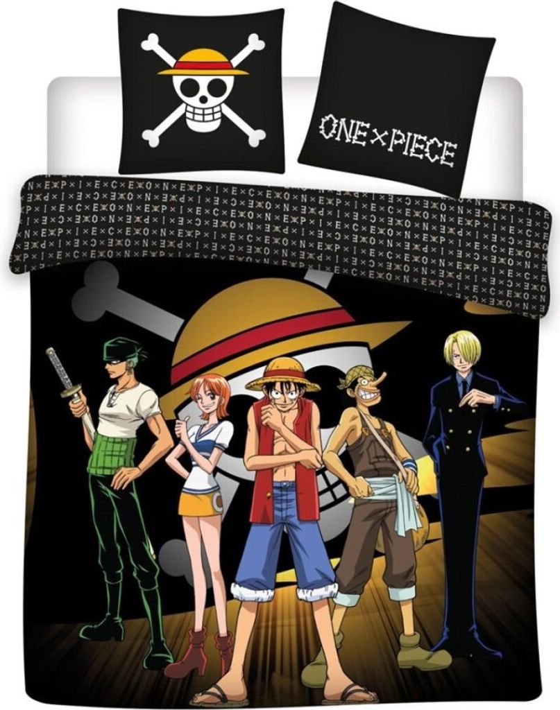 One Piece Bettbezug Schwarz 240 x 200 cm polyBaumwolle