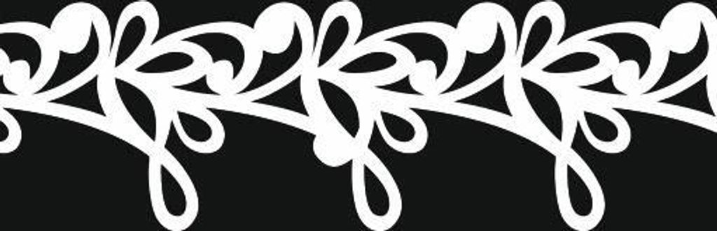 Heyda 204880090 Papierspitze selbstklebend "Rokoko-Ornament" 2 m x 14 mm weiß