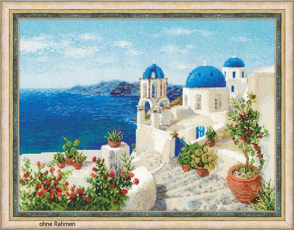Zestaw do haftu krzyżykowego Riolis "Santorini", wzór Zdjęcie produktu 