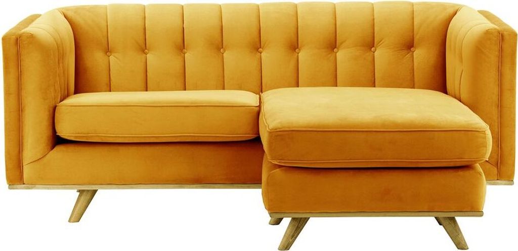 SLF24 - Ecksofa Vicenza beidseitig montierbar - Senf - Velluto 8
