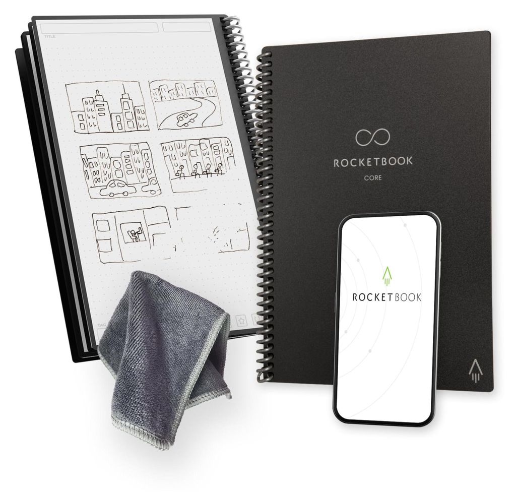 Rocketbook Core, opakovaně použitelný spirálový zápisník, Obrázek produktu 