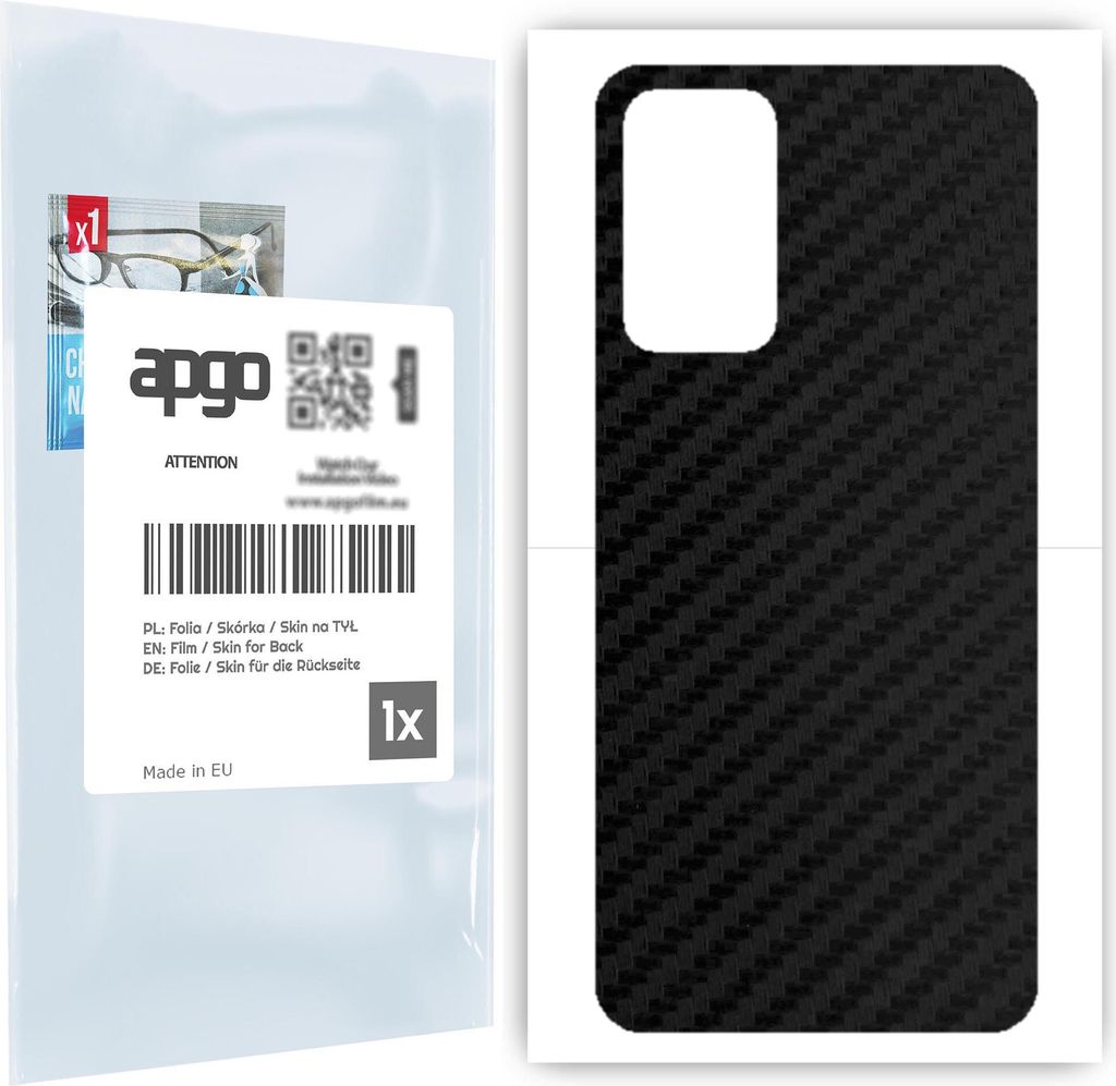 apgo Rückseite Schutzfolie für Xiaomi Poco M4 Pro - Hinten Schutzfolie Carbon, Rückseite Folie schützt vor Kratzern und Fingerabdrücken