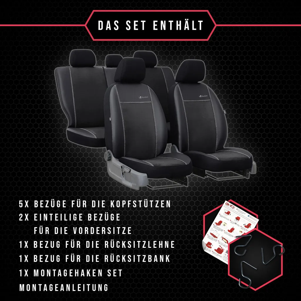 Fodere Sedili Kia Rio II Universali Nere - Eleganza e Comfort Auto - 18