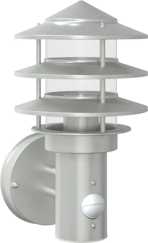Applique Esterna con Sensore Movimento vidaXL - Sicurezza Acciaio Inox