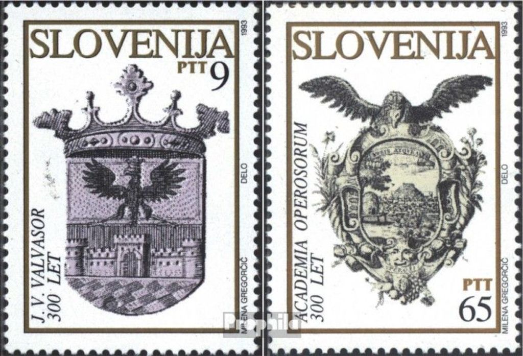 Briefmarken Slowenien 1993 Mi 67-68 (kompl.Ausg.) Produktbild 