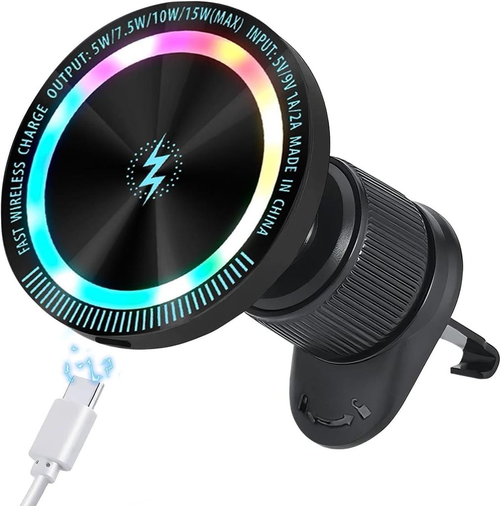 KFZ Handyhalterung mit Ladefunktion 15W Kabelloses Ladegerät Auto für iPhone 17 16 15 14 13 12 Pro Max