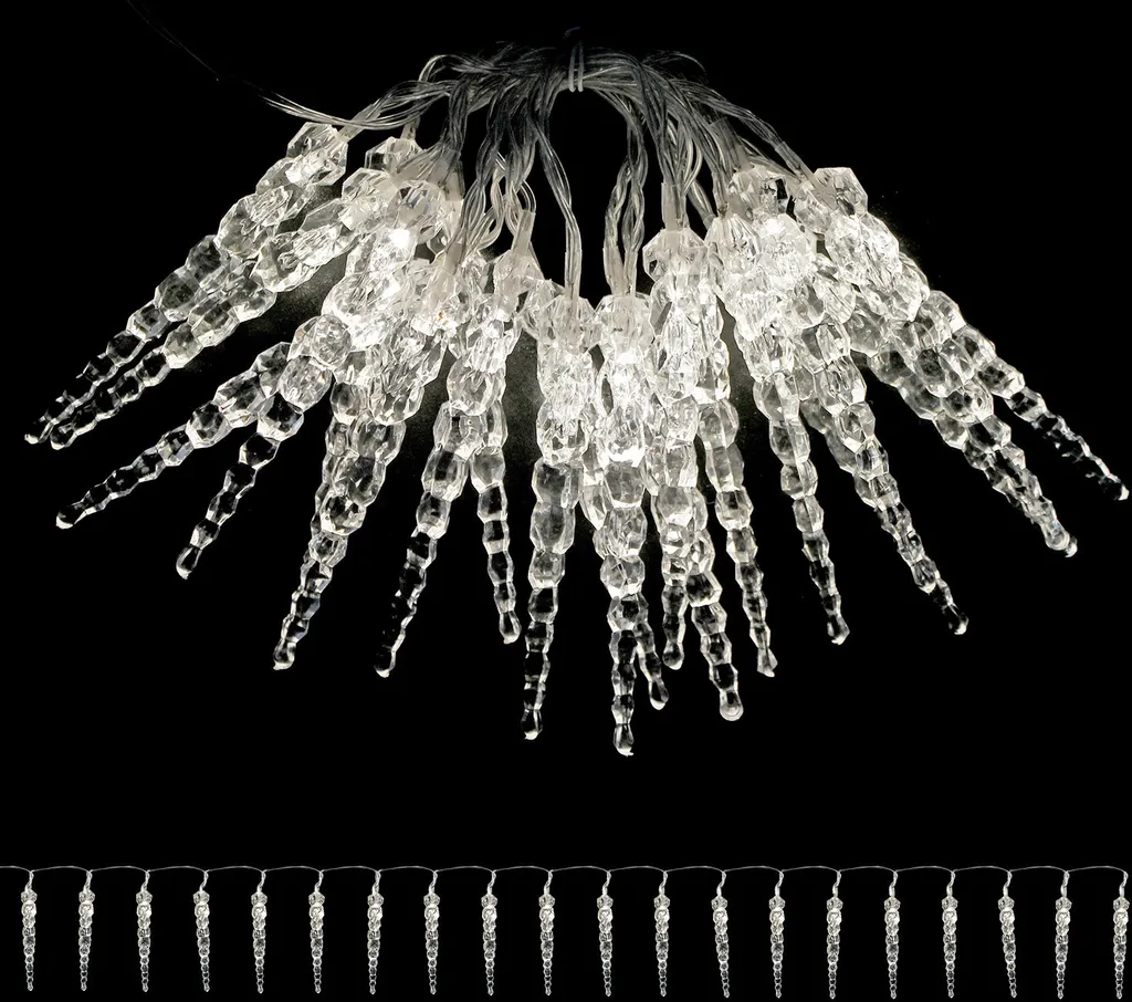 Catena Luminosa Ghiacciolo LED 220cm Bianco Caldo per Interni Moderni