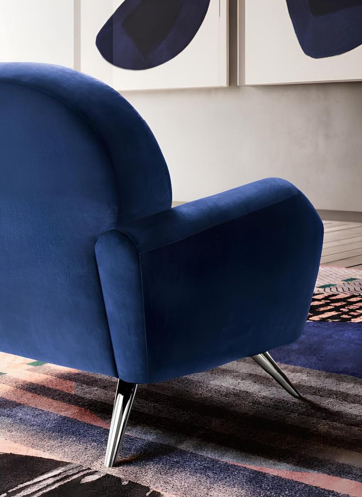 Sofa Couch Polster Stuhl Modern Zeitgenössisch Polster Sessel Italien 1Sitzer