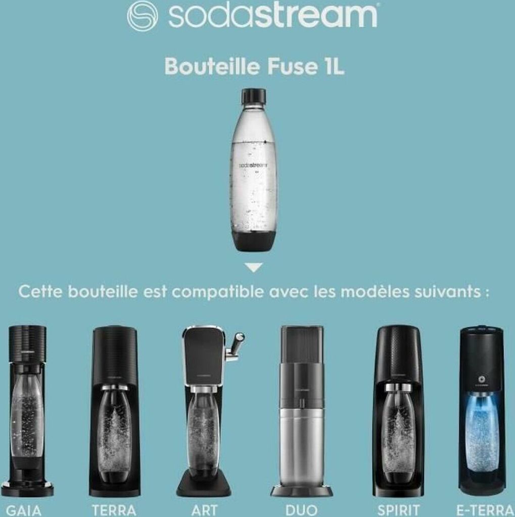 SodaStream FUSE METAL, Karbonisiererflasche, Metallisch