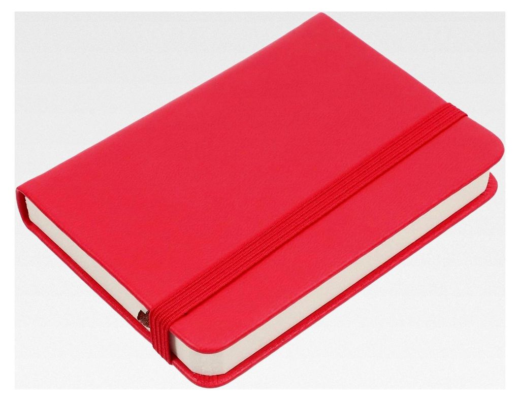 Liniertes A7 Notizbuch Tragbar Rotes Papier Kleines Notizbuch für Büro, Schule und Besprechungen
