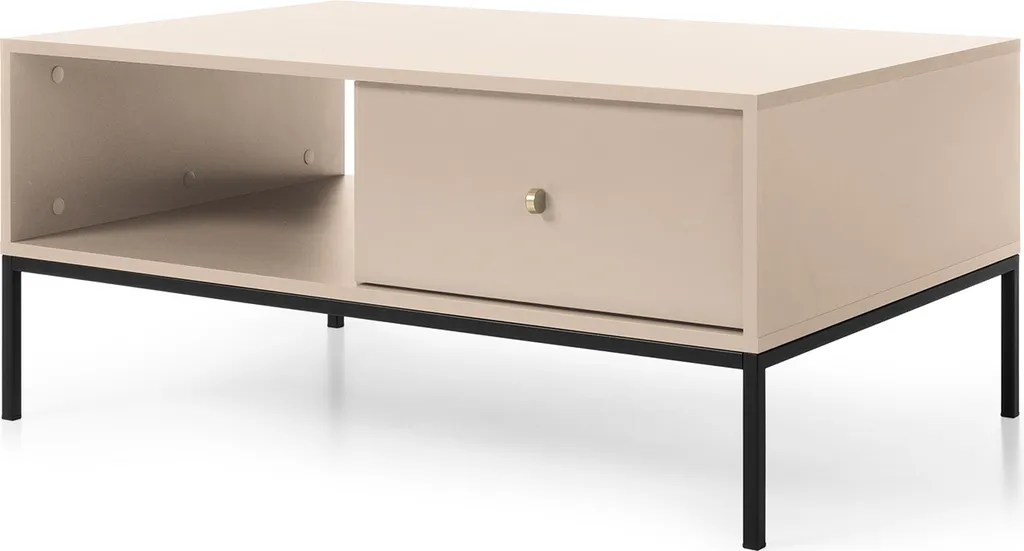 Table basse MINIO MINIMAL Beige - Finition mate et structure robuste