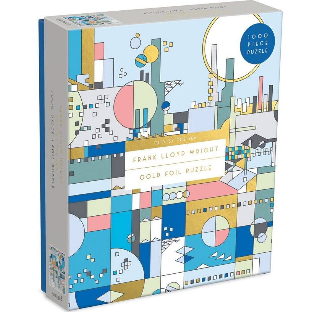GALISON Metallisches Frank Lloyd Wright-Puzzle: Stadt am Meer 1000 Stück