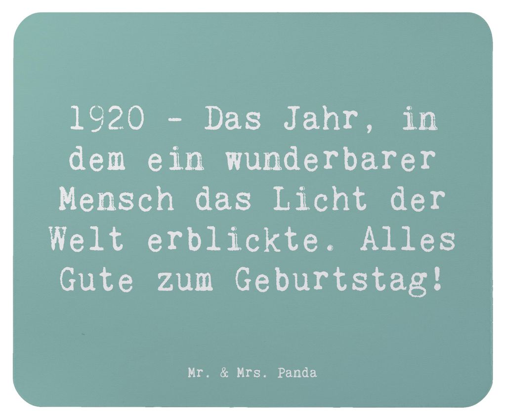 Mr. & Mrs. Panda Mauspad Spruch 1920 Geburtstag - Meeresbrise - Geschenk, Mousepad, liebe Botschaft, Geburtstagsgeschenk, Geburtsjahr, Grüße, pc,...