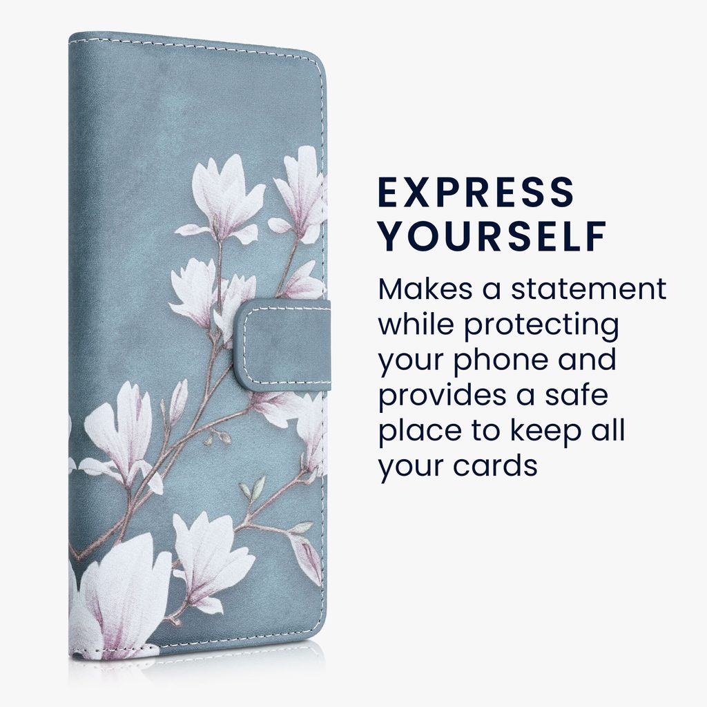 Kwnobile Wallet Case Für Sony Xperia XA2 – Mit Kartenfächern, Ständer Und Magnetverschluss, Lederoptik